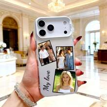 1 pièce Étui de téléphone personnalisable et unique avec texte et nom, en matériau TPU anti-rayures et léger, à la mode, personnalisé, minimaliste, convient pour Apple 17, 16, 15, 14, 13, 12, 11, X, XR, Xs, 7, Plus, Pro, Pro Max. Cadeau de mode idéal pour Noël, Halloween, anniversaire, fête pour amis, petit ami, petite amie, mère, père, grands-parents - Noir - Voir 4