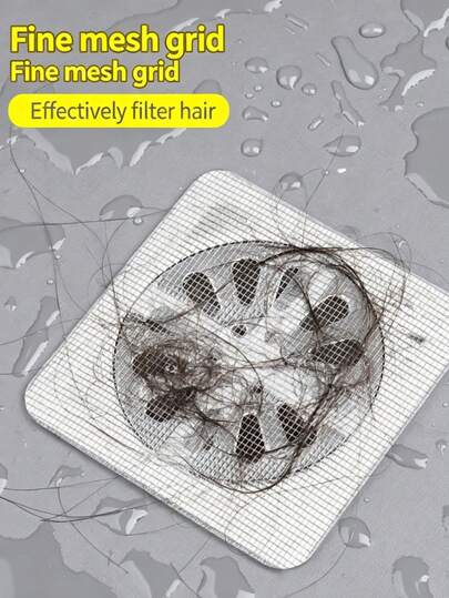 Atrapapelos para baño, Filtro de desagüe para cocina y baño, Cubierta de desagüe desechable