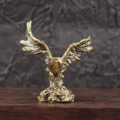 Brass Eagle Home Decor: Cute Eagle Sculpture Home Decor - No Power Needed - Suitable For Living Room And Office - Ideal Gift For Animal Lovers And Home Decor Enthusiasts
