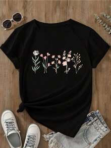 Camiseta casual de estilo único, modelo para parejas,  de moda para exteriores, manga corta con estampado de fútbol, estilo de trabajo, ropa casual para todas las estaciones, camiseta casual de verano cómoda, diseño único, estilo de moda casual. - Negro - Ver 6