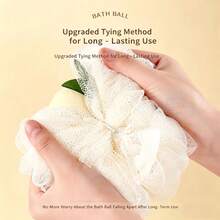 Bóng tắm hình trái cây dễ thương, bông tắm lưới mềm cỡ lớn, dụng cụ chà rửa cơ thể tạo bọt nhiều cho trẻ em và người lớn. - bóng tắm - Xem 3
