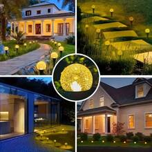 (Smart Sensor Night Light, Automatically Lights Up At Dusk) 10/20/30 Lights Outdoor Solar Garden String Lights, Crystal Ball Design, IP44 Waterproof Lawn Light Strip, With 8 Lighting Modes And Light-Sensing Auto On/Off Function; Perfect For Garden, Yard, Landscape Decoration And Lighting. Essential Outdoor Garden Decor, Autumn Decor, Halloween Decor 2026 Christmas Decor - Multiple Styles - View 10