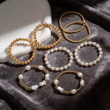 约1600颗软陶珠子、字母珠、金色隔珠首饰制作套装，适用于DIY手工制作、手链、项链、耳环、钱包挂件、钥匙扣、女士首饰、工艺品、礼物、节日礼物（颜色随机） - 彩色 - 查看 3