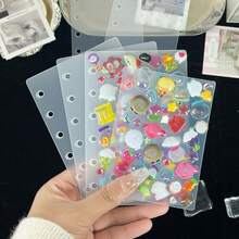 Bộ 15/10 tờ giấy dán A6/A7, giấy dán, giấy thay thế cho sổ dán, sổ dán hoạt hình, tấm PP, giấy phân trang sổ tay, thích hợp cho sổ dán tự làm, đồ dùng học tập cho học sinh, đồ dùng văn phòng, v.v. - Giấy nền dày - Xem 6