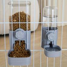 Conjunto de comedero y bebedero automático de gran capacidad para mascotas, comedero y bebedero automático por gravedad, adecuado para jaulas - para alimentar conejos, gatos, perros, cobayas - 500ml - Ver 9