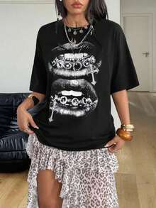 Women T-Shirts - Black - View 2