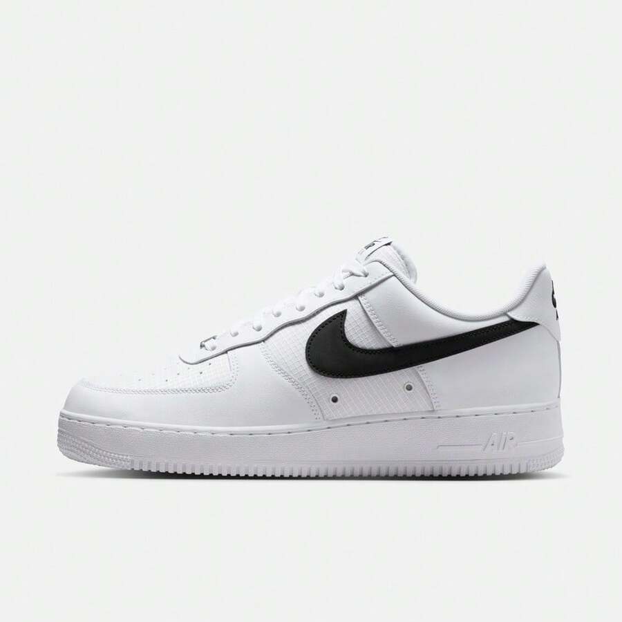 Nike Giày thể thao cổ thấp Air Force 1 '07 LV8 dành cho nam, mã sản phẩm IR0952-100 - Đen và trắng - Xem 1