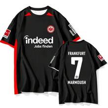 Camiseta de cuello redondo transpirable informal con estampado de Frankfurt 3D del equipo de fútbol de moda de verano para hombre, top de calle para deportes al aire libre - DTKG23N87DTS - Ver 9