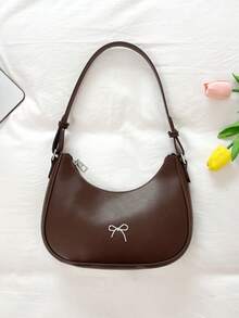 Women's Daily Commute Crescent Shoulder Bag - Multicolor - View 9