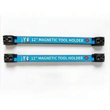 2Pcs Magnetic Tool Storage Rack, Stainless Steel Heavy-Duty Magnetic Suction Hanging Rack, Detachable Wall Mount Organizer For Hammer, Screwdriver And Wrench, Multi-Purpose Tool Holder For Garage, Car Repair, Gardening And Home Use - 30.48cm - View 1