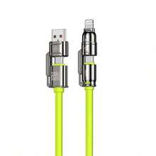 240W High Power 4-In-1 Multi-Function Fast Charging Cable With USB-A, USB-C And Lightning Interfaces, Fully Compatible With IPhone 16/15/14/13 Series, Suitable For Samsung Galaxy S25/S24/S23 And More Devices, Dual-Port Design Supports Three Charging Modes To Meet Daily Multi-Device Charging Needs - Multicolor - View 9
