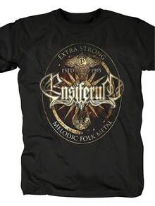 Ensiferum Folk Metal Band Commemorative T-Shirt For Men And Women, Soft, Essential For Casual Urban Wear In All Seasons, Versatile Style For Everyday Wear, Affordable And Perfect Gift For Fans And Friends. With A Crisp, Streamlined Cut, This Garment Creates A Clean And Vibrant Look. Its Relaxed Yet Flattering Silhouette Suits All Body Types, Offering A Style That Is Both Casual And With A Touch Of Elegance. - 黑色 - 查看 6