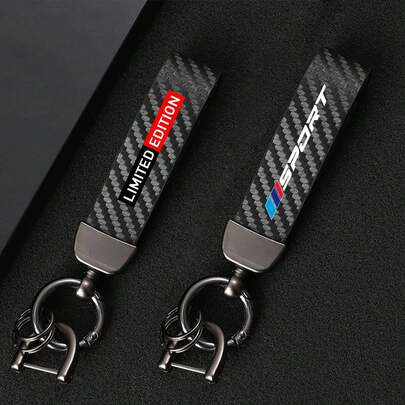 1 móc khóa xe hơi bằng sợi carbon, phù hợp với BMW dòng 1, 3, 5, 7, 2, 4, 6, X, X1, X3, X5, X6, X4. Móc khóa xe hơi thời trang.