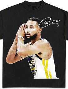 Men Graphic T Shirts Steph Curry Night Nite Celebration T-Shirt _ Vintage Basketball Graphic _ Premium Quality Heavyweigh Tee Shirts Mens - 黑色 4 - 查看 7