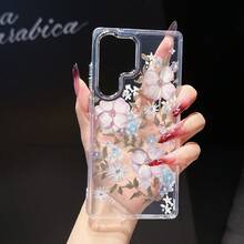 Funda para teléfono: Funda transparente con marco chapado y diseño floral rosa para Galaxy S22 S23 S24 S25FE/Ultra/plus/edge, A16 A26 A36 A53 A56, para Moto G15 G23 G32 G34 G45 G55 G60 G73 G75 G84, Pixel 3/4/5a, y  17 Air/17, 16E/15 14 13 12 Promax/plus.Adecuado para varios modelos de : 17, 16, 15, 14, 13, 12, 11, Plus, Air, Pro Max. - Transparente plateado - Ver 8