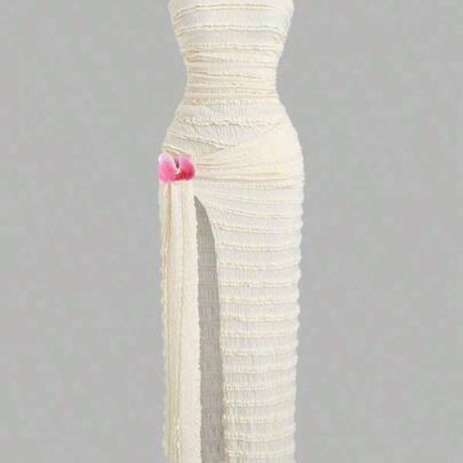 Women Long Dresses - 黃色 - 查看 1