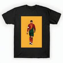 RONALDO T-Shirt (21) unisex de la de algodón puro de alta densidad de 220 g. C-AmiS-eta uniS-ex 100 % aL-Godón de - Tejido de alta densidad. Apta para todo tipo de perS-onas, ya sean mujeres o hombres. Tejido duradero de alta C-Alidad apto para todas las estaciones, suave al tacto pero duradero. Tops transpirables. Conjuntos de otoño para mujer. Conjuntos de vaC-Aciones para mujer. Disfraz de Halloween para mujer. - Negro - Ver 6