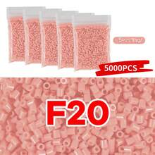 5000+ piezas Paquete de recarga de cuentas de fusión de 2.6mm en series de rojo, rosa y marrón, empaquetadas individualmente, suministros para manualidades de hacer joyas, colgantes, llaveros, para graduación, regreso a clases, Navidad, fiestas, regalos de cumpleaños, set a granel de cuentas de fusión de 2.6mm multicolor - Cuentas de rompecabezas de 2,6 mm - Ver 31