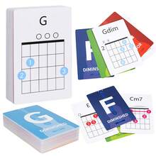 Guitar Chord Diagram + 56pcs Guitar Common Chord Learning Card Set, Suitable For Guitar Beginners To Learn, Memorize Chords, Essential Tool For Guitar Chord Learning And Teaching - Light Blue - View 9