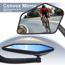 2 Packs Bike Mirror For Handlebars, HD Adjustable Bicycle Rear View Mirror, Universal Bike Mirrors For Road Mountain E-Bikes - Black - View 3
