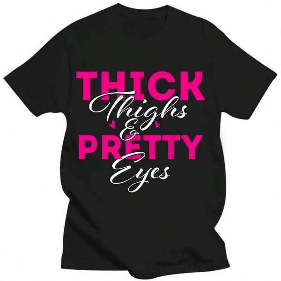Camiseta unisex de manga corta, Pretty Eyes - Camiseta de entrenamiento físico, camisetas para hombre, spiderman, , camisetas para mujer, romwe men, boho chic, regalos para maestros, camisetas para mujer, atuendos curvy para hombre, y2k - Negro - Ver 1