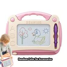 Magnetic Drawing Board For Toddlers, Mini Erasable Doodle Board With Pen, Mess-Free Portable Sketch Pad, Educational Travel Toy For Kids 3+Years Old, Gift For Boys Girls - Multicolor - View 10