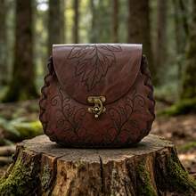 1pc Medieval Viking Style Waist Bag, Nordic Leaf Pattern Vintage PU Leather Pouch For Phone, Keys, Suitable For Outings, Daily Use, Cosplay, Renaissance Festivals - A - View 5