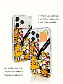 Ốp điện thoại Garfield nhẹ, chống trượt và chống rơi vỡ, phù hợp với các dòng điện thoại hoạt hình anime như iPhone 17, 17Air, 17pro, 17promax, 11, 12, 13, 15, 16pro, 16promax, 14Plus, 15Plus, 16Plus, 15pro, 16promaxXR. Hãy gửi quà tặng ngày lễ cho bạn bè và gia đình với ốp điện thoại được đóng gói trong hộp. - Trong sáng - Xem 7
