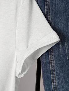 Camiseta de manga corta con estampado animal, 100% algodón, cuello redondo, para primavera/verano, lavable a máquina, económica y adecuada para uso casual en todas las estaciones, camiseta de mujer 97431-Vintage Street Style Unisex Loose Cotton Short Sleeve Crew Neck T-Shirt blusas para mujer. blusas.blusas casuales para dama. - Blanco-1 - Ver 5