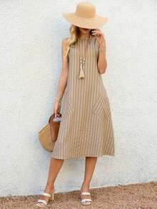Vestido midi casual con bolsillo para mujer, carnaval de verano, casual - Multicolor 2 - Ver 3