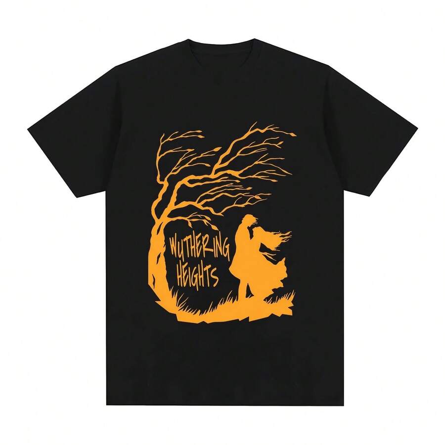 Wuthering Heights Short Sleeve Crew Neck T-Shirt, Casual Graphic Print T-Shirts, Comfortable Cotton T-Shirts, Summer T-Shirts For Women And Men - 款式 - 查看 1
