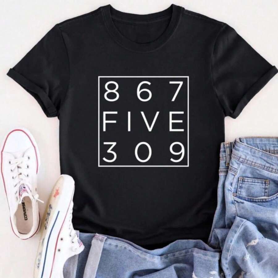 Retro 80s T-Shirt, Funny Music T-Shirt, Tutone, T-Shirt For Music Lovers, Music Gift, Retro Gift T-Shirt, Funny Gift Cotton T-Shirt FOG4 - 黑色 - 查看 1