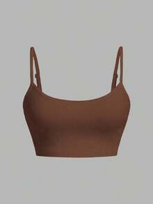 Camiseta sin mangas sexy y casual para mujer, perfecta para el verano - Marrón - Ver 5