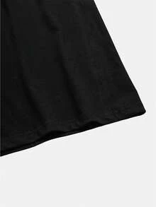 Ropa de Verano para Mujer, Nueva Camiseta Casual de Moda, Estilo Acuarela, Estampado de Hojas Verdes y Fresas, Manga Corta, Cuello Redondo, Algodón Puro - Camiseta Unisex de Estilo Vintage Urbano, Holgada, de Algodón, Manga Corta, Cuello Redondo, blusas para mujer. blusas.blusas casuales para dama. - Negro - Ver 4
