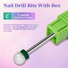 1 Mũi khoan móng tay bằng gốm, chuôi 3/32" dùng để tháo móng gel - Nhiều màu - Xem 4