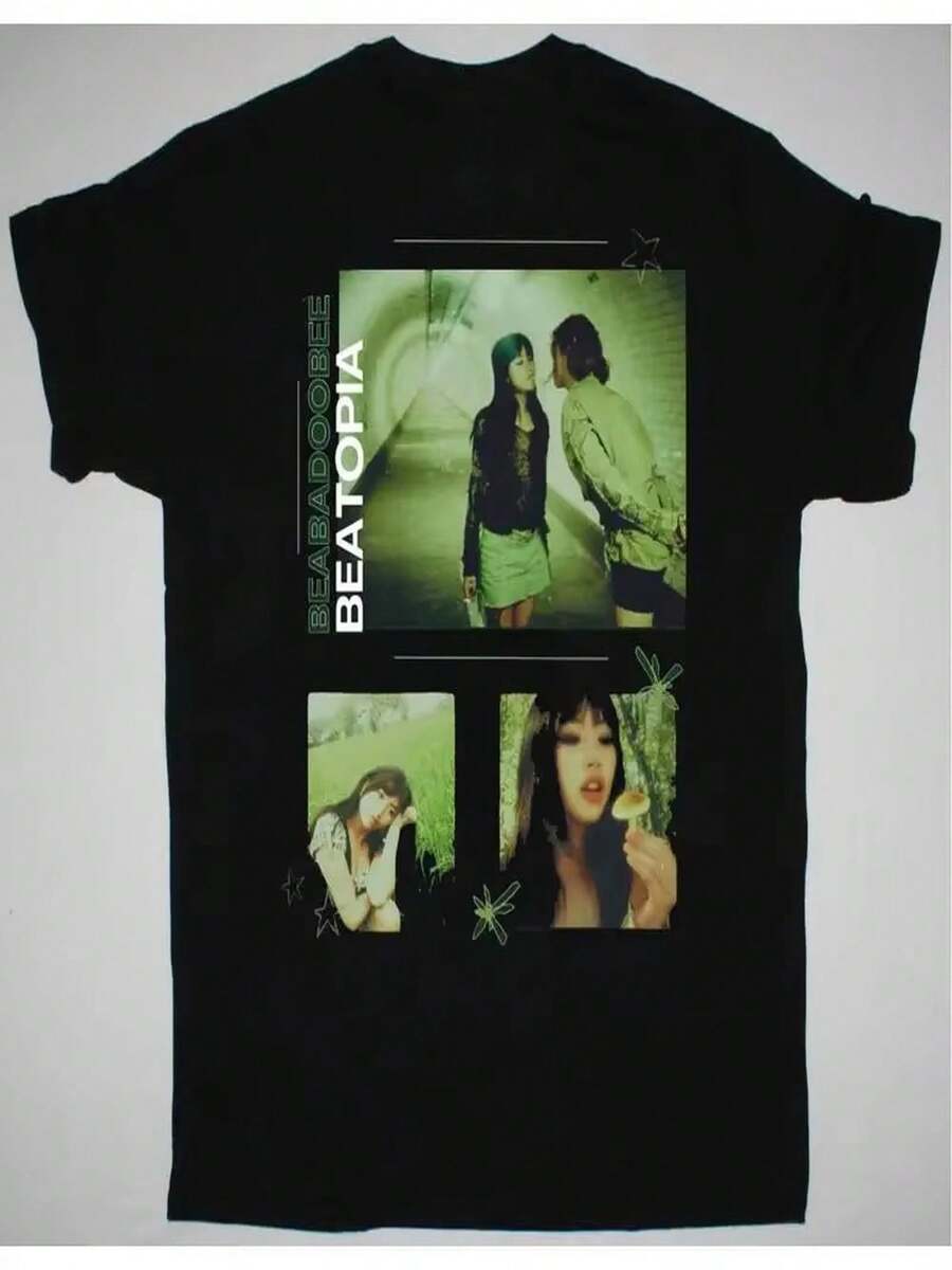 Camiseta negra de algodón del álbum BeatopiaBeabadoobee, talla S234XL - Negro - Ver 1