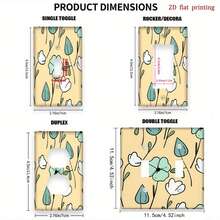 1pc Fresh Floral & Green Leaf Patterned Switch Panel Cover, 2D Printed Decorative Wall Sticker, Bedroom/Kitchen Decor, Home Accessory For Renovation - Multicolor - View 2
