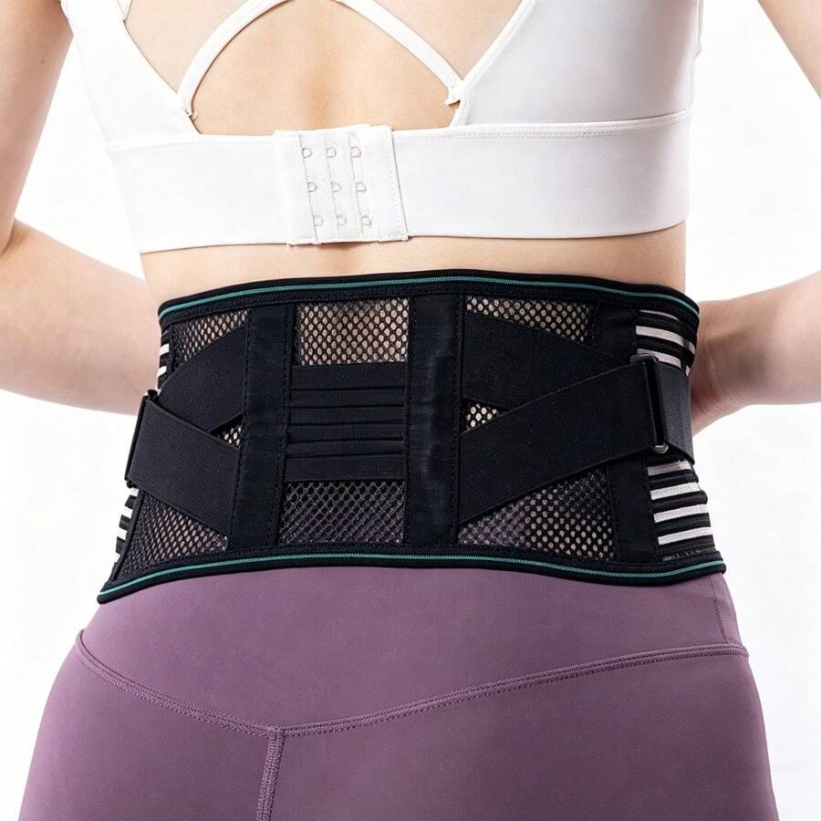 Lightweight Waist Brace Under Clothes - Breathable & Adjustable Lumbar Support Belt For Home, Work And Exercise - Suitable For Women & Men