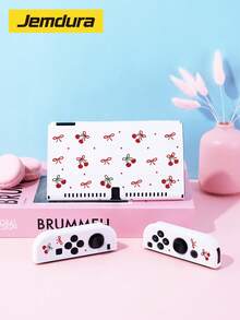 Minimalist Ins Style Red Cherry, Bow Pattern Switch/Switch 2 Protective Case, Compatible With New Switch 2 (2025)/Switch NS/Switch OLED/Lite, Compatible With Switch Gaming Console Accessories, Full Set Including Storage Bag, Card Slot Base, Game Card Case, Switch Protective Cover, Best Gift Compatible With Switch Players - Multicolor - View 1