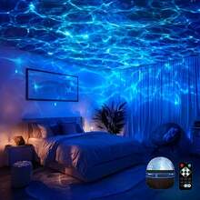 Aurora Light Projection Lamp - This Is A USB-Powered RGB Mini Night Light Equipped With A Remote Control. It Can Change Various Colors Of Light And Present An Astonishing Aurora-Like Starry Sky Effect. It Is A Decorative Lighting Option For Bedrooms And Living Rooms, And Can Also Be Used For Decoration At Birthday And Various Holiday Parties. It Can Create A Brilliant Aurora Starry Sky Atmosphere! It Is An Excellent Gift For Valentine's Day And Other Festivals! - 彩色 - 查看 11