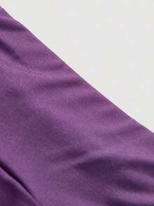 Tall Falda de pastel con cintura de cordón para el verano - Morado - Ver 3