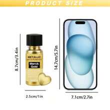 6pcs/1pc Metallic Mica Powder, Metallic Mica Powder In Bottle, Suitable For Making Epoxy Resin, Clay, Jewelry, Candles And Paints, Providing 20ml In 6 Color Options - Multicolor - View 8