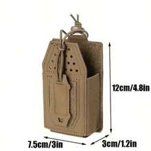 Bolsa de almacenamiento táctica para radio, soporte para walkie-talkie de caza, bolsa colgante abierta para radio, bolsa de nailon MOLLE para revistas - Multicolor - Ver 12