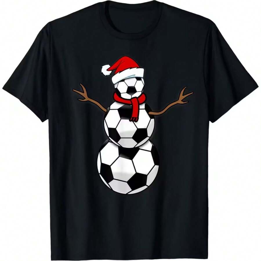 Printed T-Shirt For Men And Women - Black - View 1