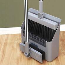 1 Set 3-In-1 Broom And Dustpan, Home Sweeping Brush Scraper Combo: Soft Bristle Broom, Dustpan And Brush Set - Non-Stick, Suitable For Home, Office, School, Dorm - Perfect Christmas Gift, Cleaning Brush - Triple - View 12