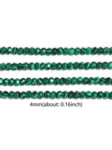 2*4mm Hạt đá tự nhiên màu xanh lục hình con công, đá quý tròn nhỏ được mài giác, thích hợp làm đồ trang sức, đồ thủ công DIY, vòng tay và vòng cổ. - Nhiều màu - Xem 7