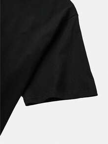 Ropa de Verano para Mujer, Nueva Camiseta Casual de Moda, Estilo Acuarela, Estampado de Hojas Verdes y Fresas, Manga Corta, Cuello Redondo, Algodón Puro - Camiseta Unisex de Estilo Vintage Urbano, Holgada, de Algodón, Manga Corta, Cuello Redondo, blusas para mujer. blusas.blusas casuales para dama. - Negro - Ver 3