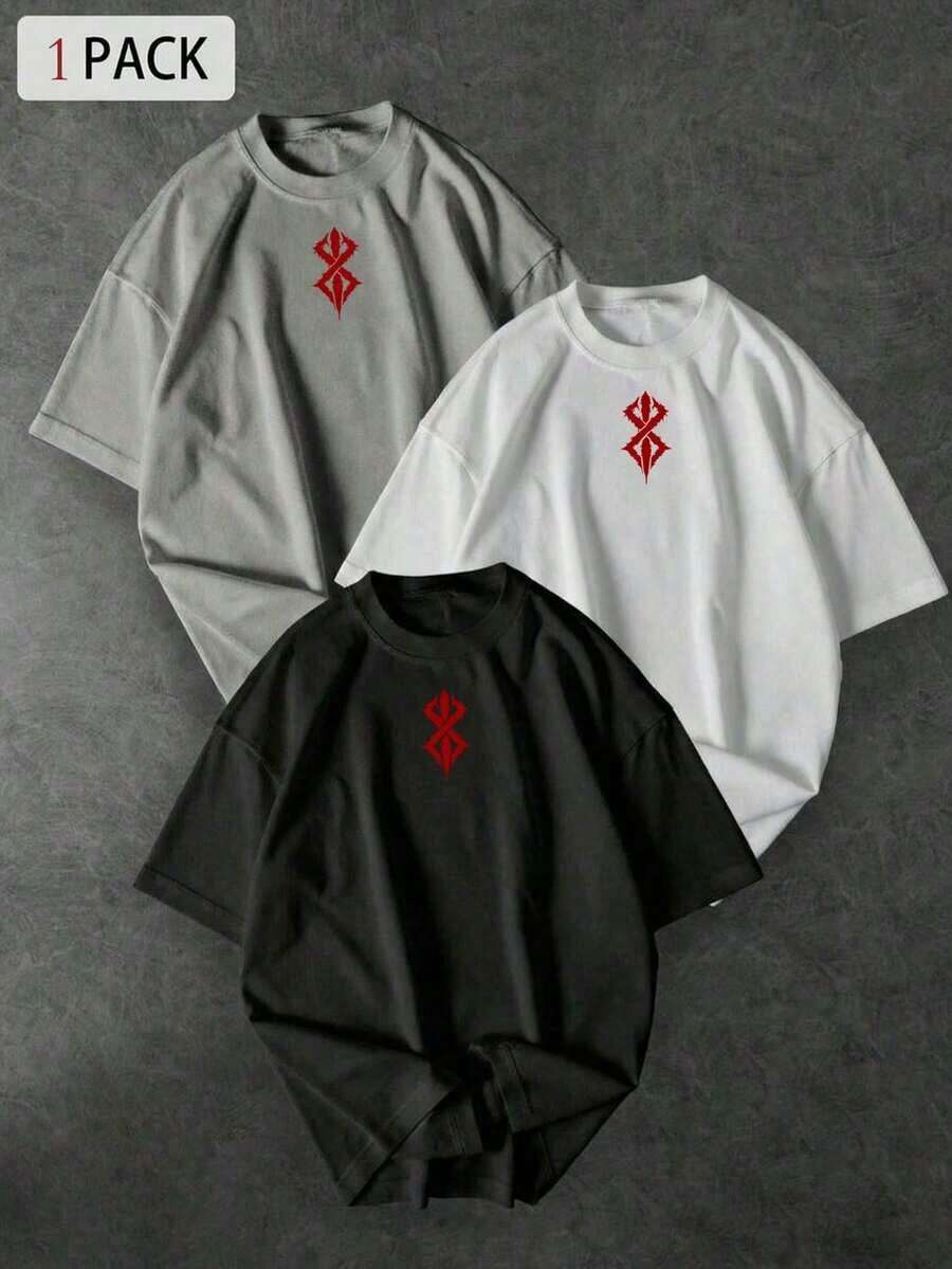 X Sport MetroGents Men's Casual Short Sleeve Crew Neck Letter Print T-Shirt, Summer - 白色 - 查看 1