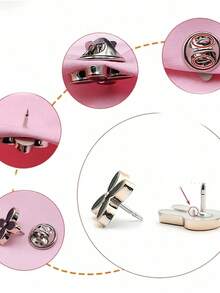 10 chiếc/20 chiếc/40 chiếc khuy cài áo sơ mi nữ, ghim cài áo mini tráng men dùng cho áo len, khăn choàng, áo khoác, váy để tránh sự cố trang phục. - Nhiều màu - Xem 4