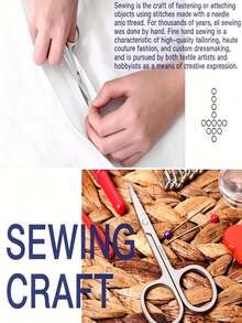 Adult Beginner Sewing Tool Kit, Includes Needles, Thimble, Weaving Tools, Handicraft Travel Supplies And Accessories - A - View 9